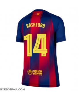 Billige Fotballdrakt Barcelona Marcus Rashford #14 Replika Hjemmedrakt Dame 2025-26 Kortermet